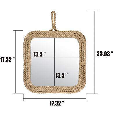 Stonebriar Collection Rope Square Wall Mirror
