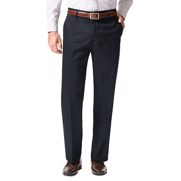 Dockers Signature Khaki Dress Pants D2 Straight Fit Flat Gray Individual Waist 