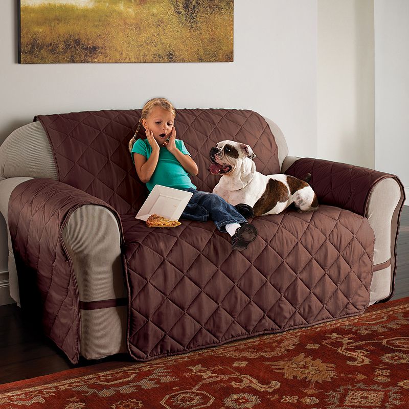 Jeffrey Home Microfiber Ultimate Sofa Protector, Brown