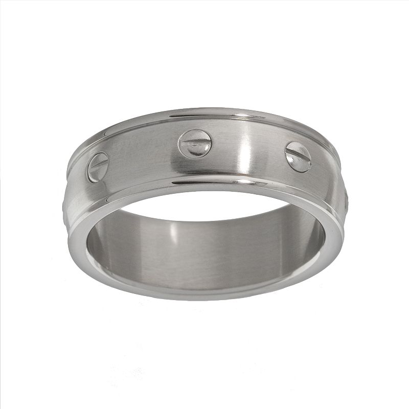 AXL by Triton Circle Wedding Band - Men, Mens, Size: 11.50, Grey