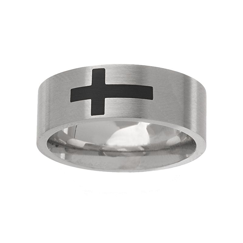 AXL by Triton Stainless Steel Sideways Cross Band - Men, Mens, Size: 12.50