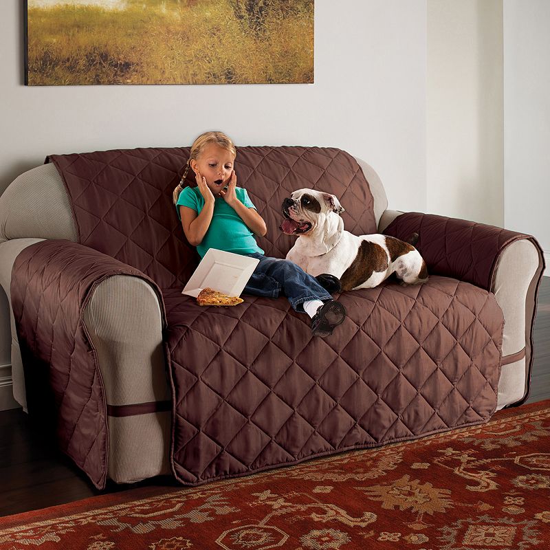 Jeffrey Home Microfiber Ultimate XL Sofa Protector, Brown