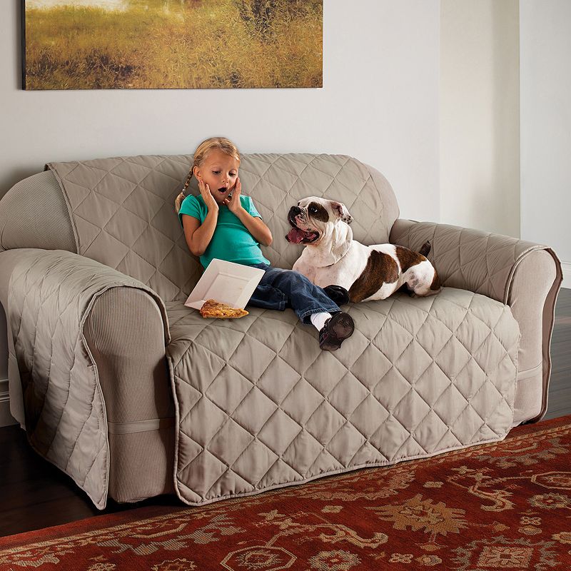 Jeffrey Home Microfiber Ultimate XL Sofa Protector, Natural