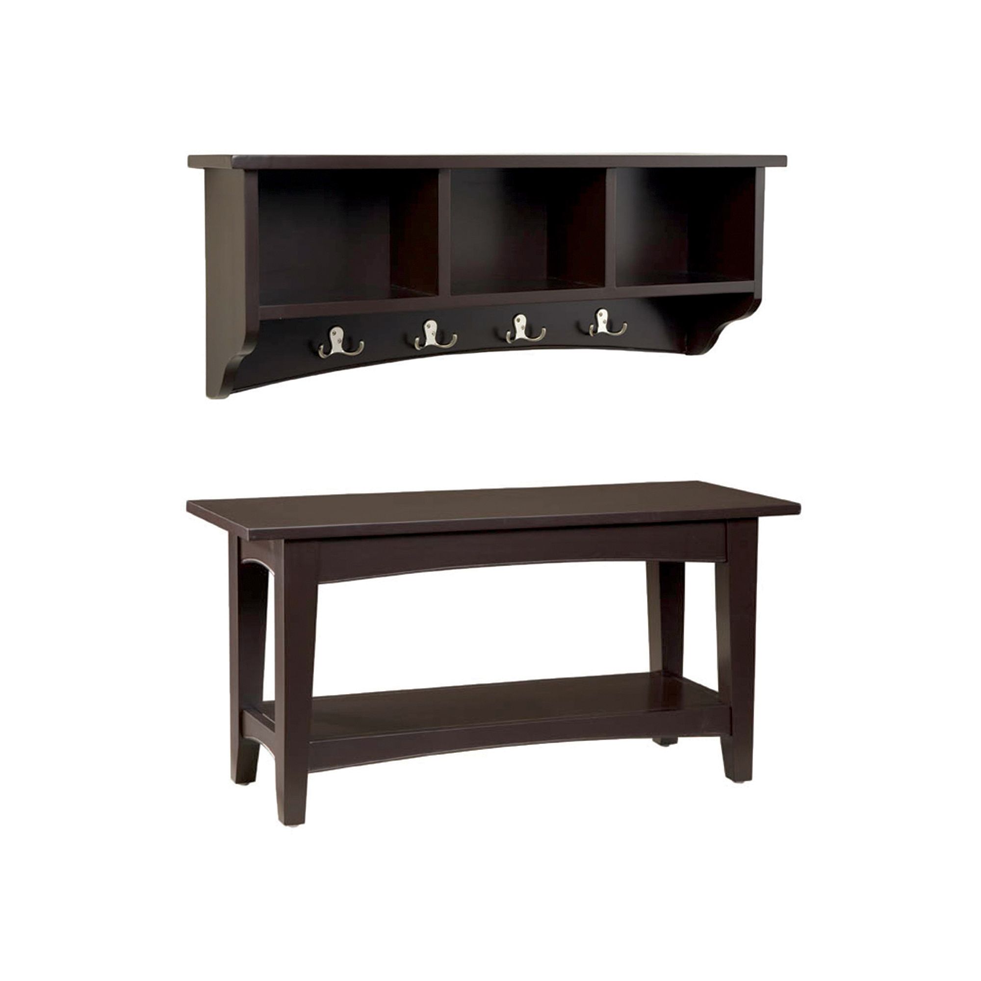 18527578 Alaterre Shaker Cottage Neutral Bench & Coat Hook  sku 18527578