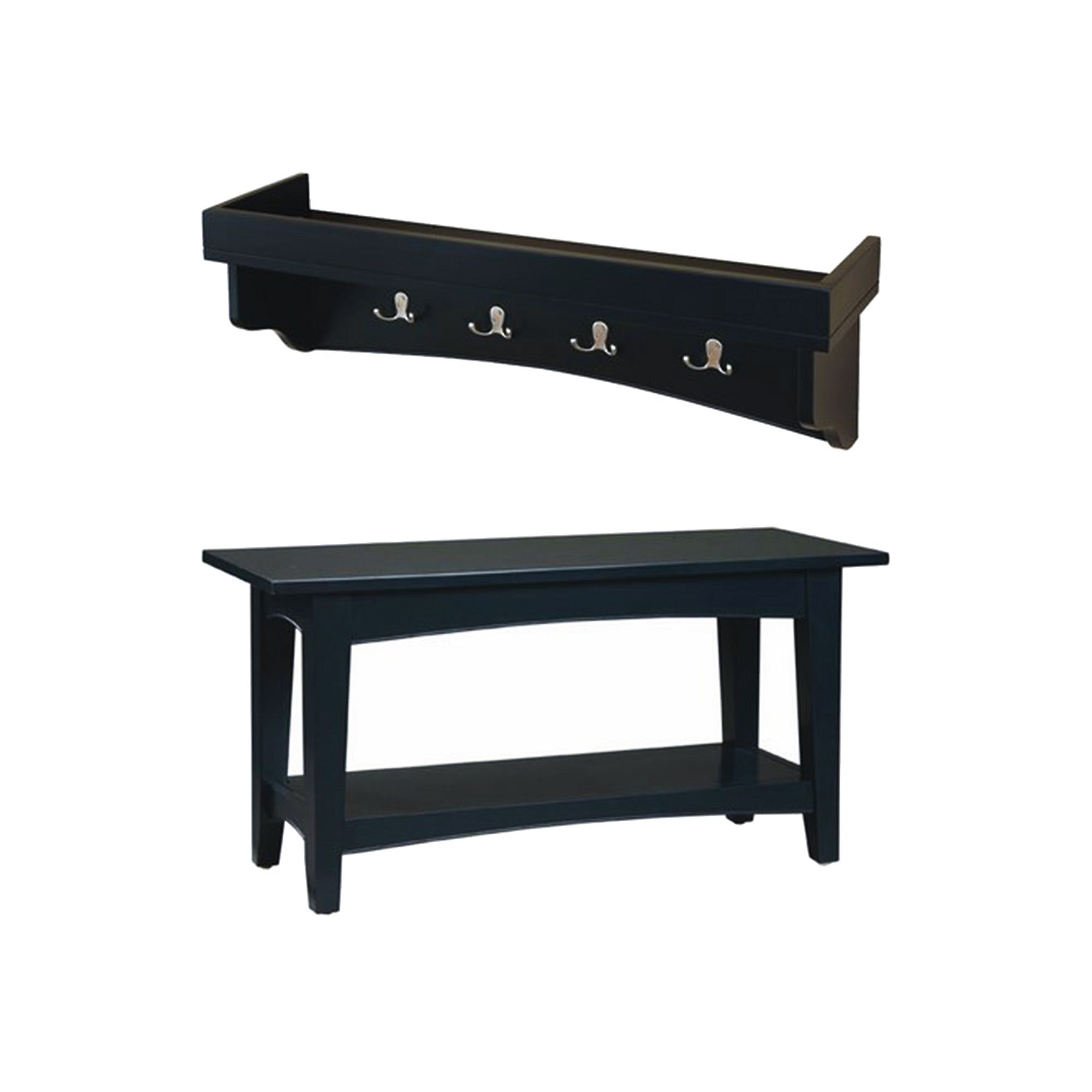 33831194 Alaterre Shaker Cottage Neutral Bench & Shelf Coat sku 33831194