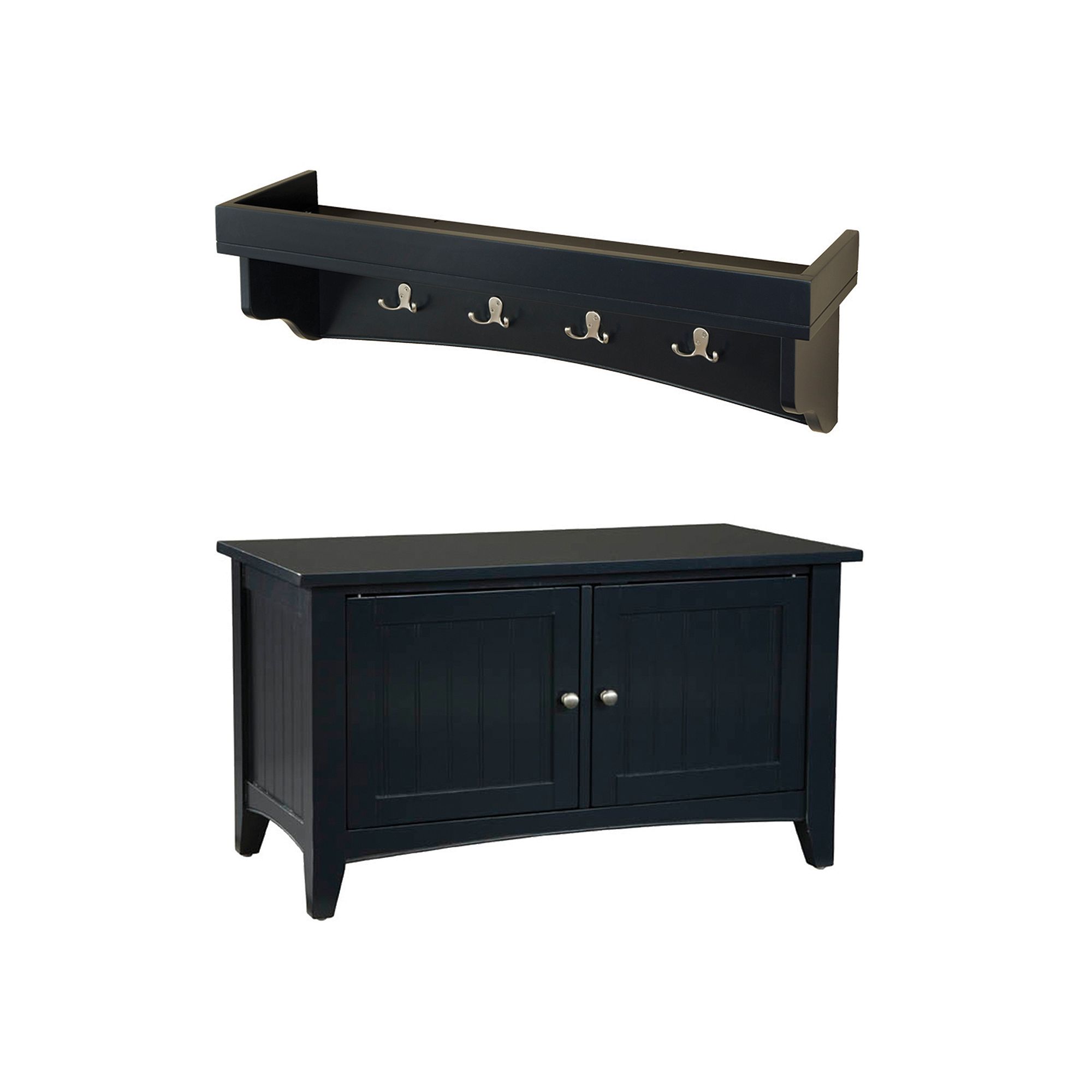 39397960 Alaterre Shaker Cottage Neutral Storage Bench & Sh sku 39397960