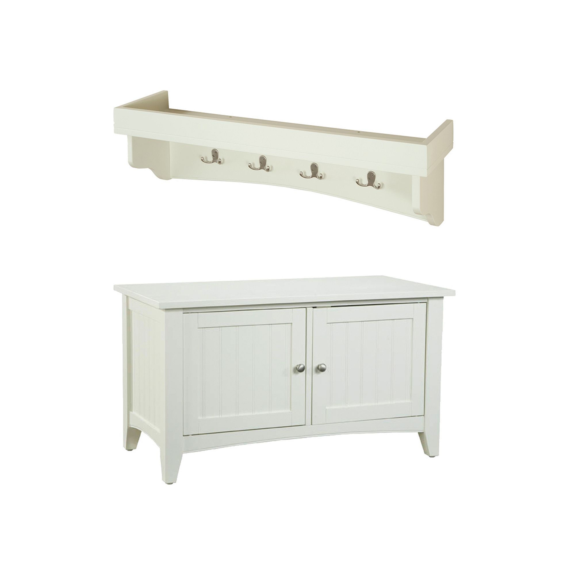 33831379 Alaterre Shaker Cottage Neutral Storage Bench & Sh sku 33831379
