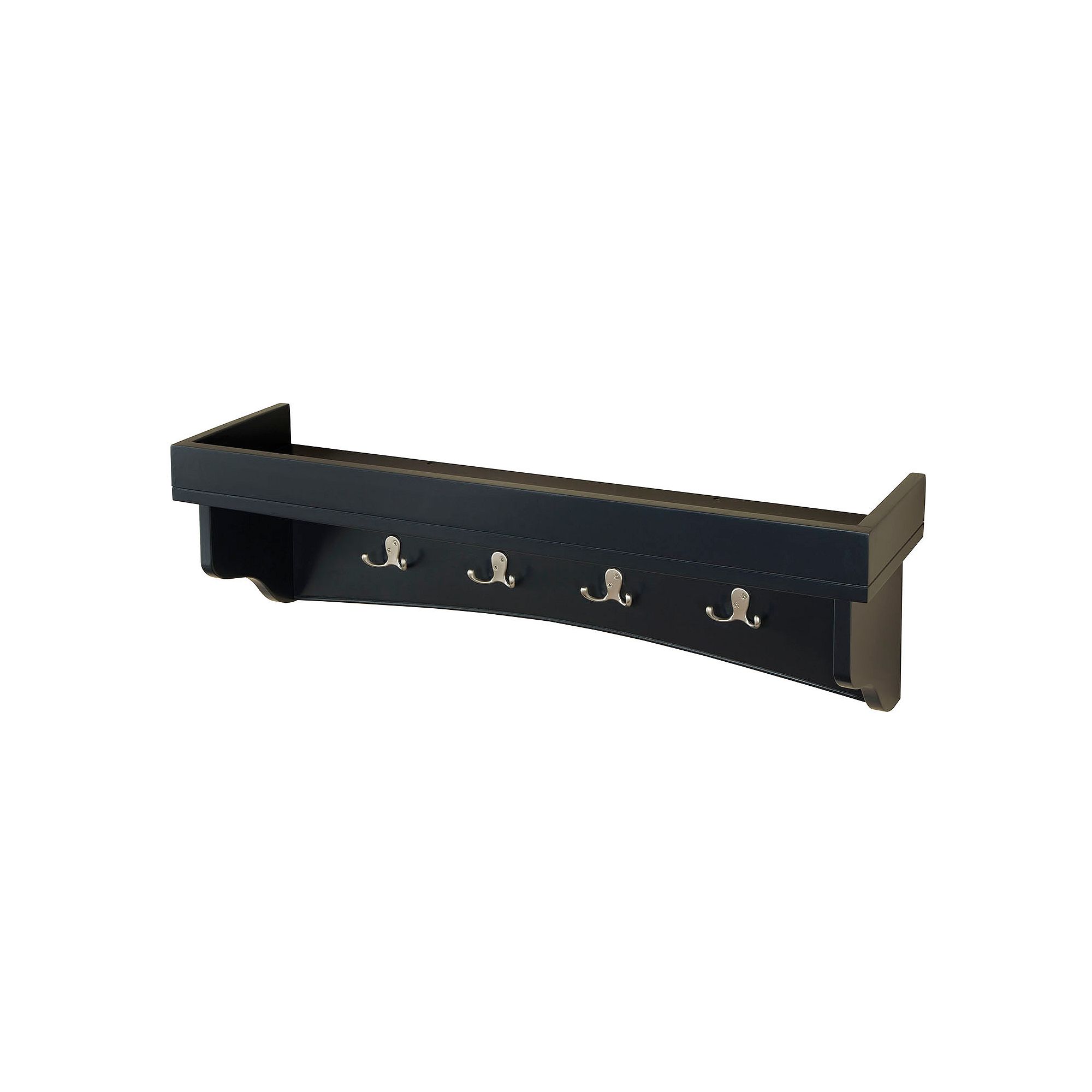 Alaterre Shaker Cottage Neutral Shelf Coat Hook, Black
