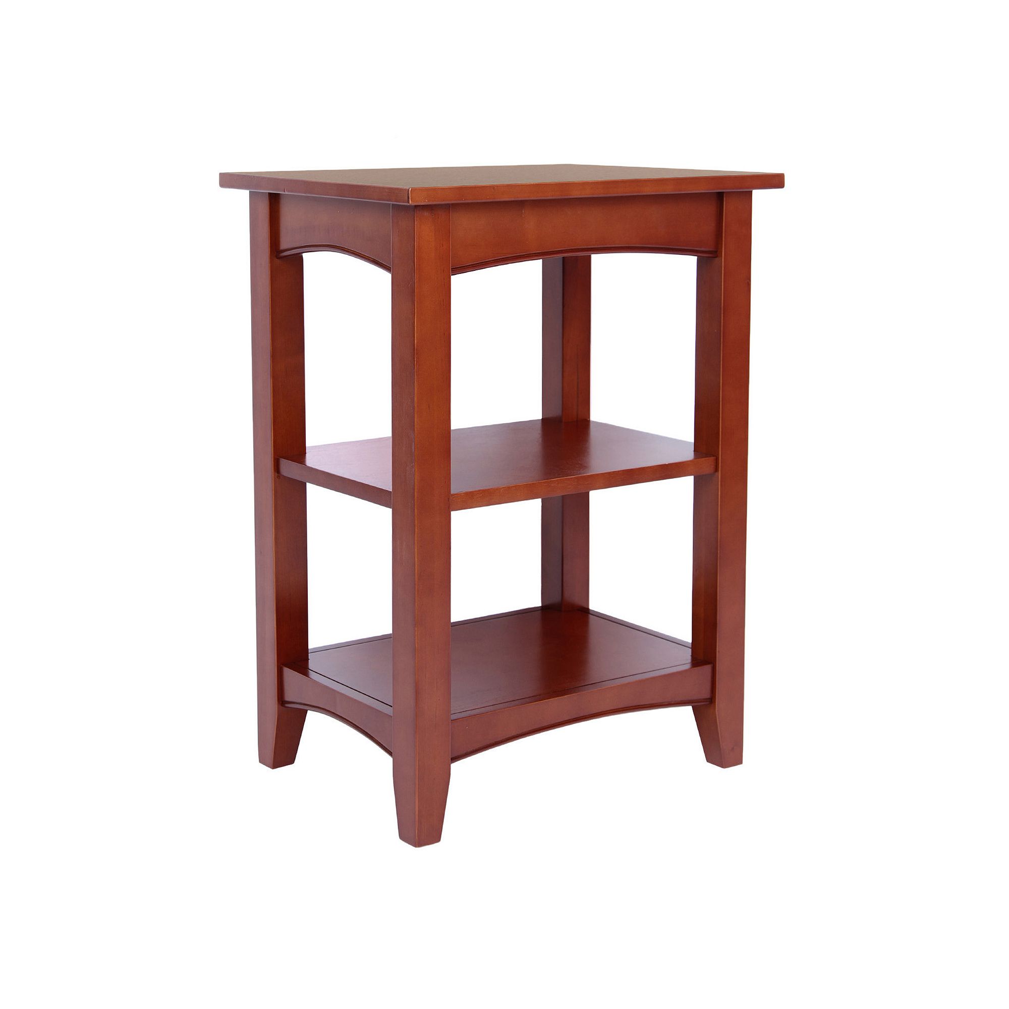 Alaterre Shaker Cottage 2-Shelf End Table, Red