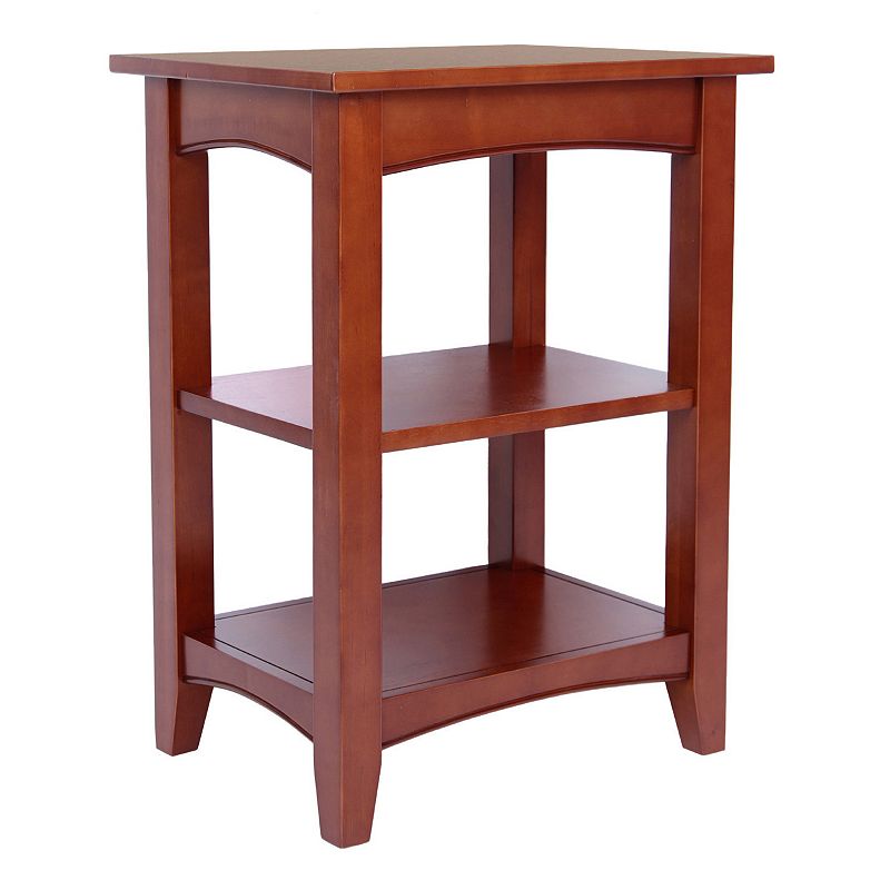 Alaterre Shaker Cottage 2-Shelf End Table, Red