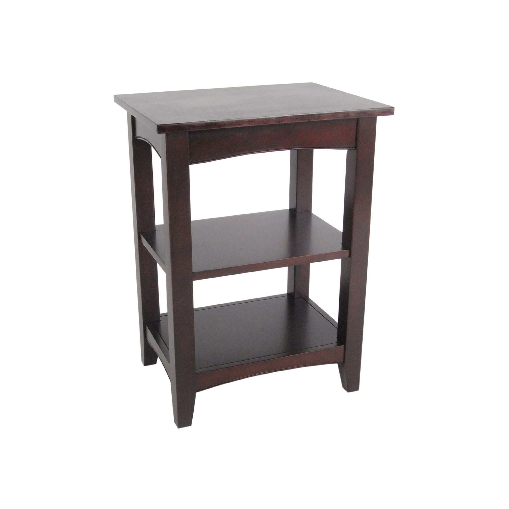 Alaterre Shaker Cottage 2-Shelf End Table, Brown