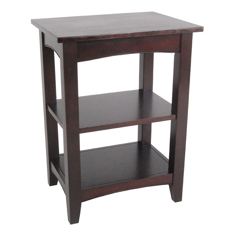 Alaterre Shaker Cottage 2-Shelf End Table, Brown