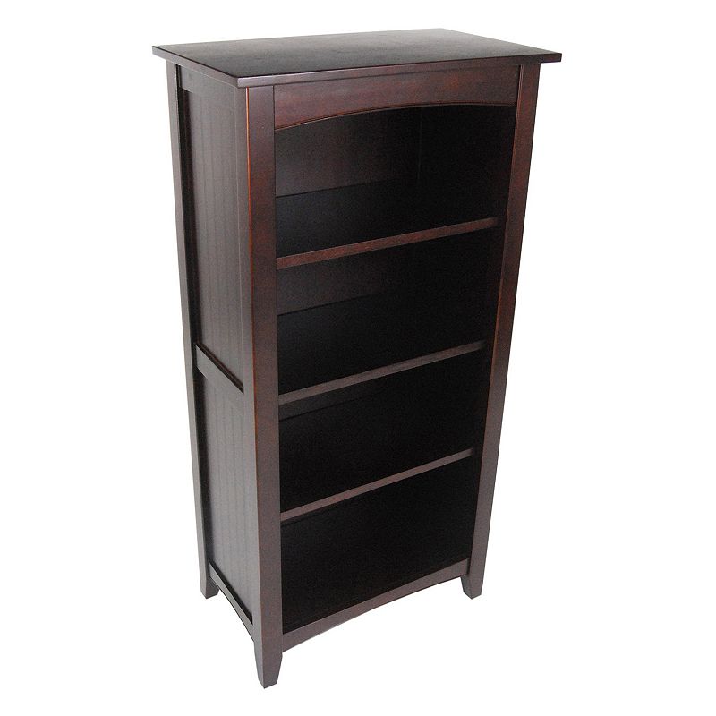 Alaterre Shaker Warm Cottage Tall Bookcase, Brown