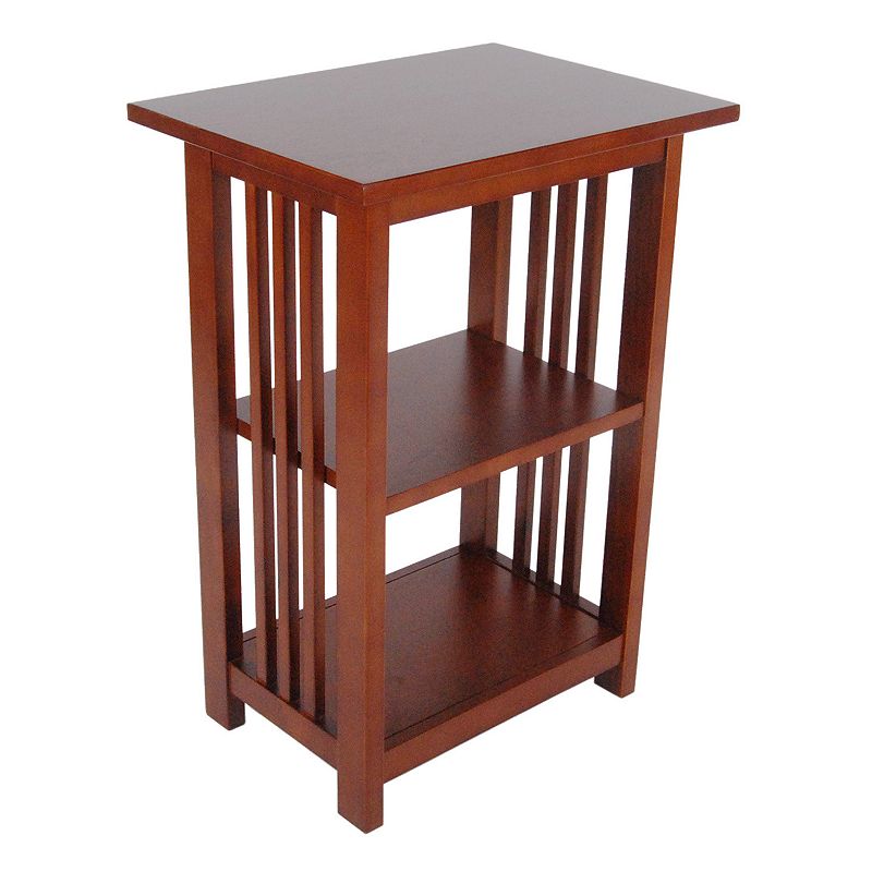 Alaterre Mission 2-Shelf End Table, Brown