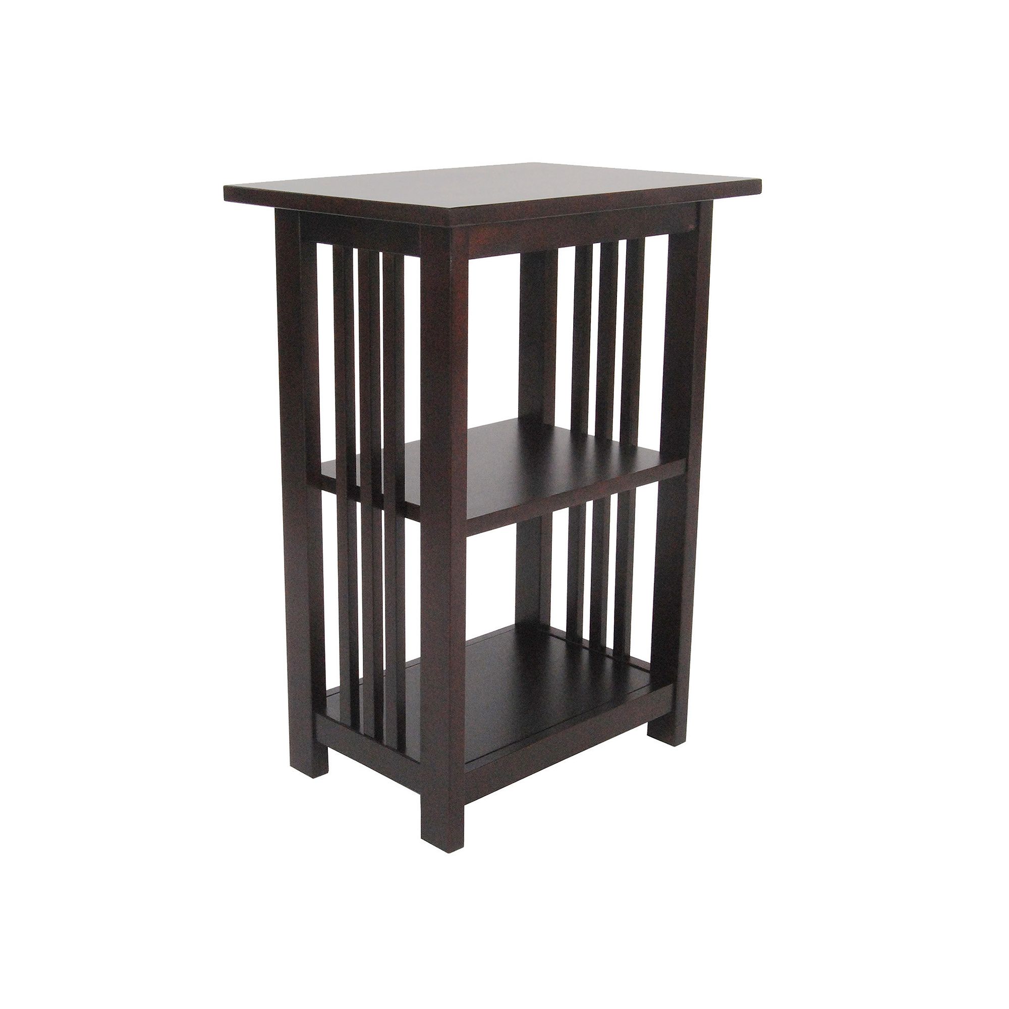 Alaterre Mission 2-Shelf End Table, Brown