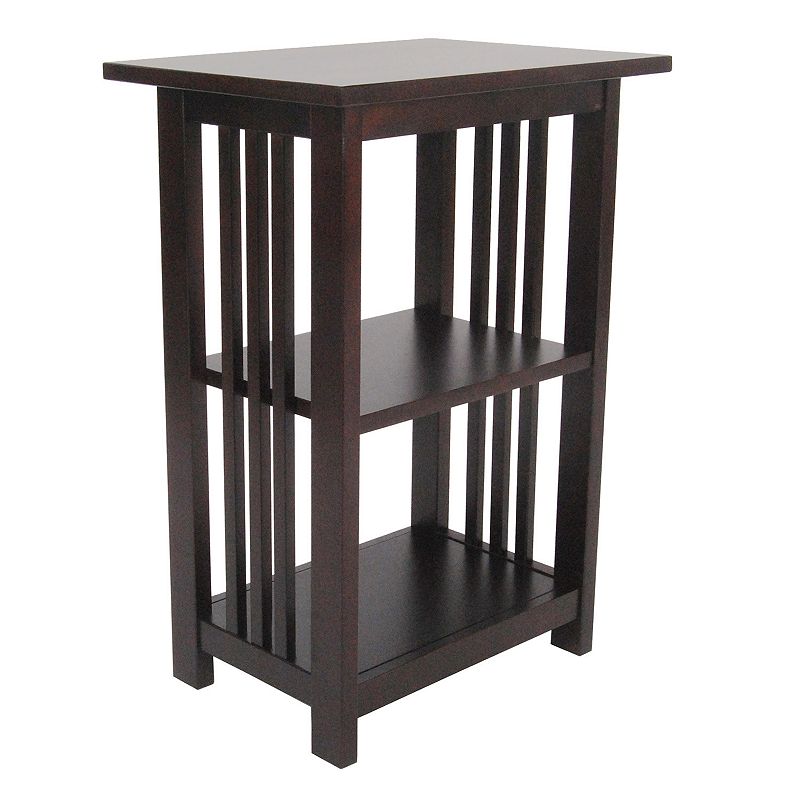 33841392 Alaterre Mission 2-Shelf End Table, Brown sku 33841392