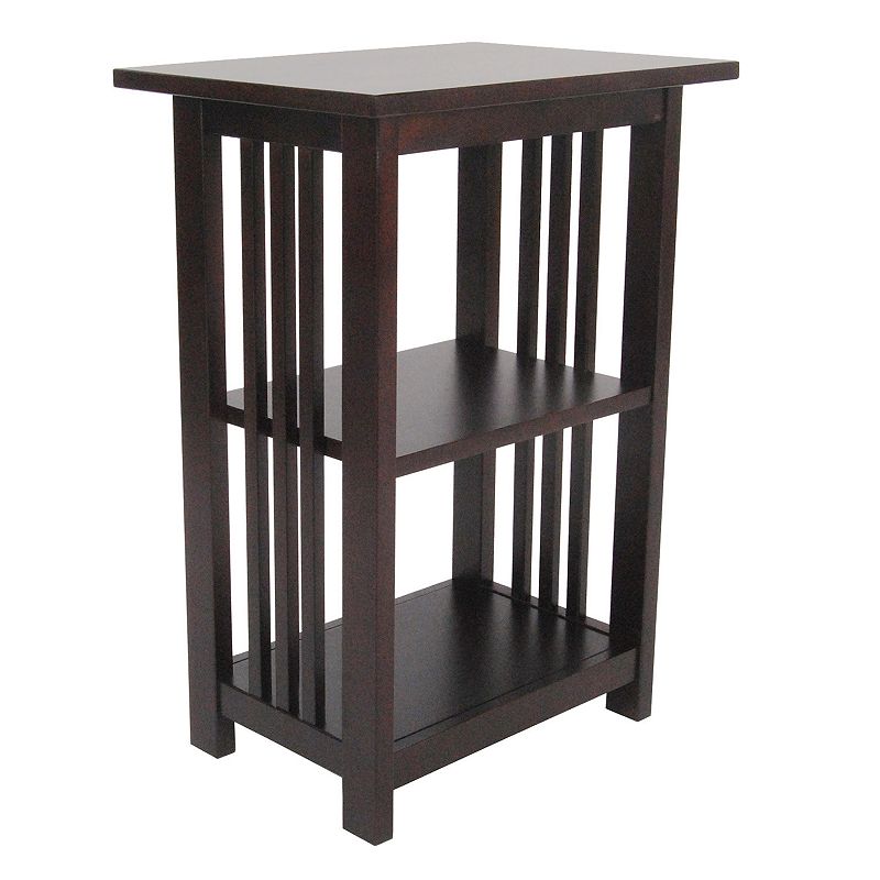 Alaterre Mission 2-Shelf End Table, Brown