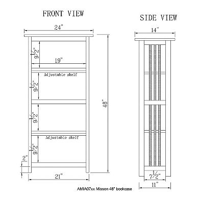 Alaterre Mission Bookcase