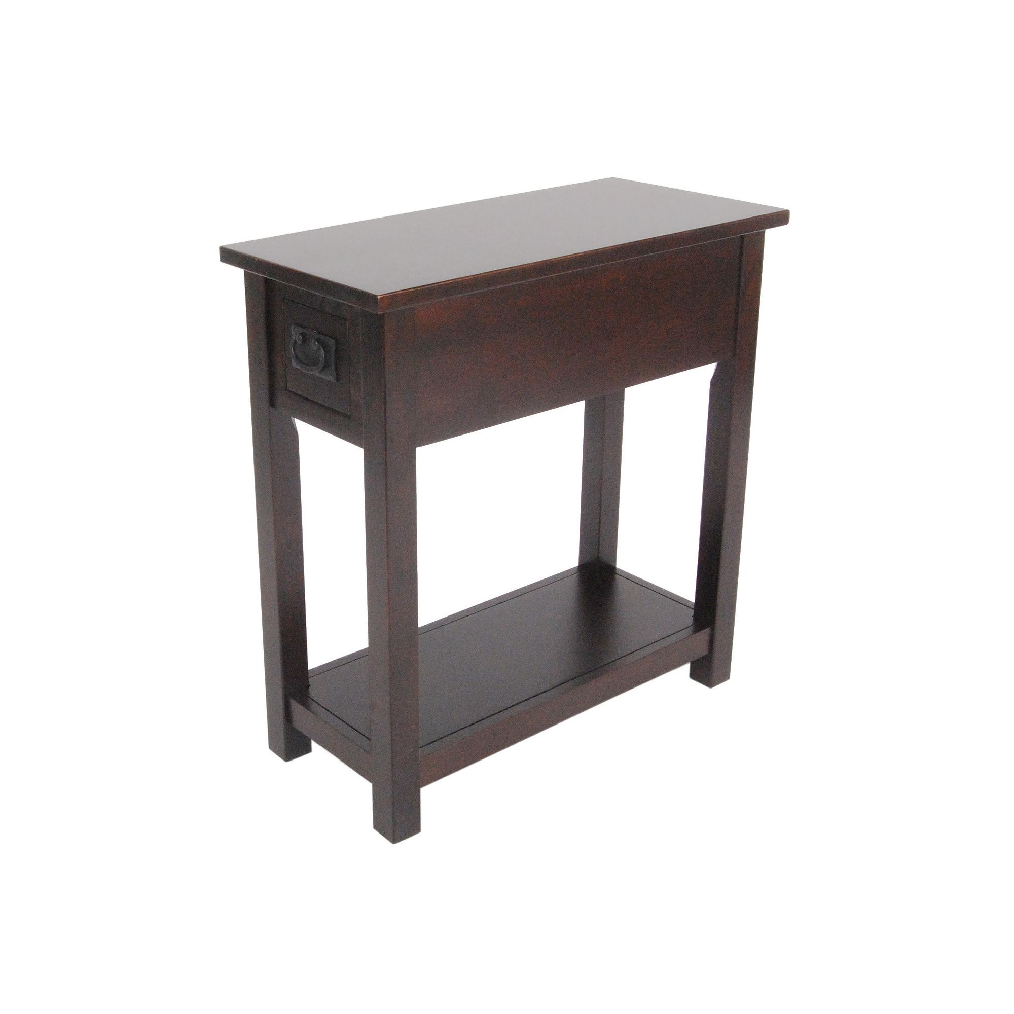 Alaterre Mission Chairside Table, Brown