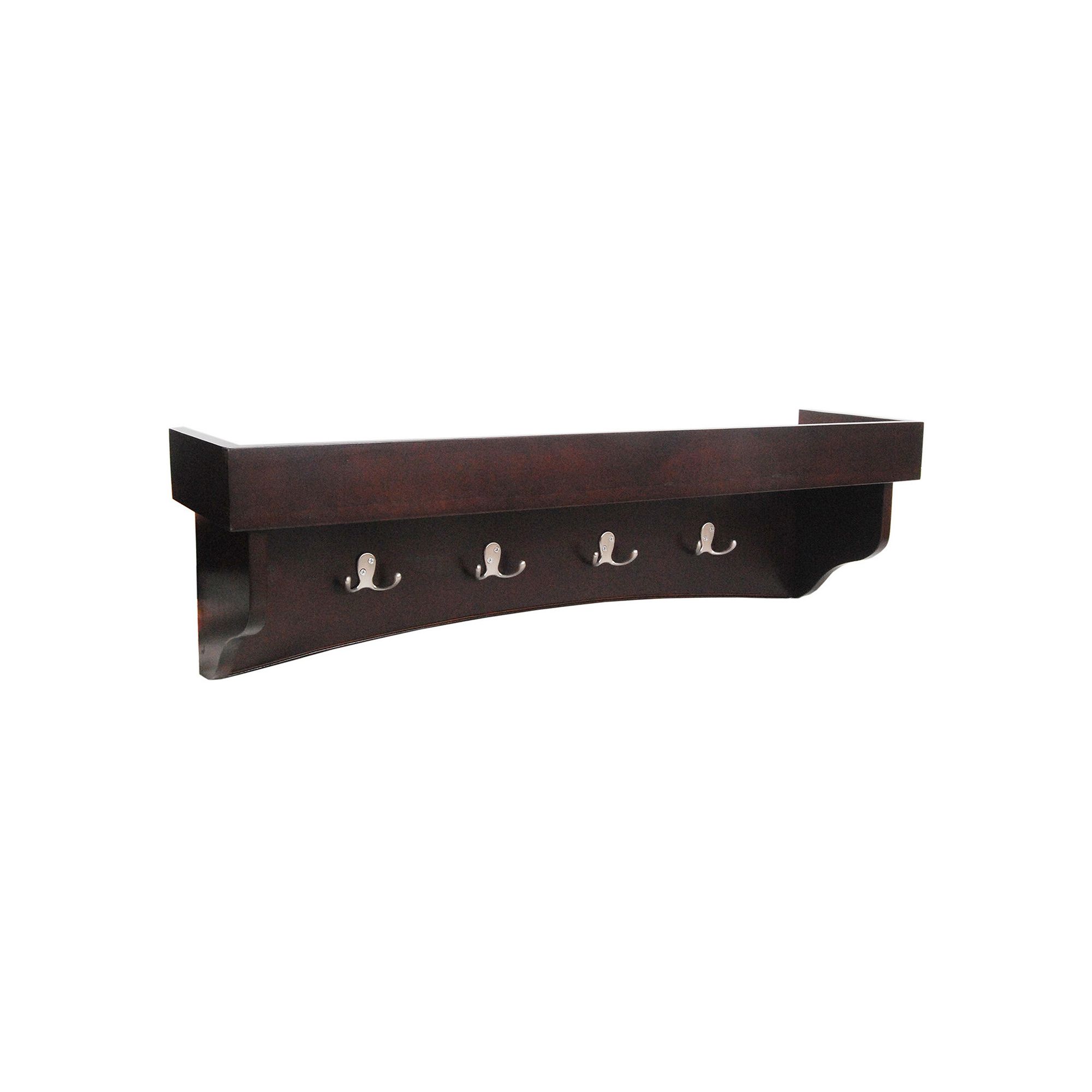 Alaterre Shaker Cottage Shelf Coat Hook, Brown