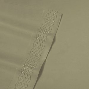 Love Knot Embroidery Microfiber Sheet Set