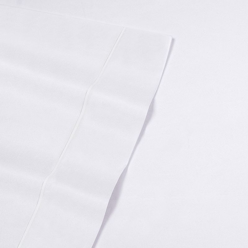 Swift Home Flat Microfiber Sheet, White, Twin