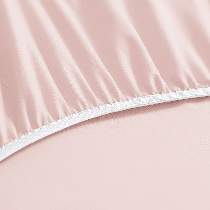 Swift Home Microfiber Fitted Sheet, Blush