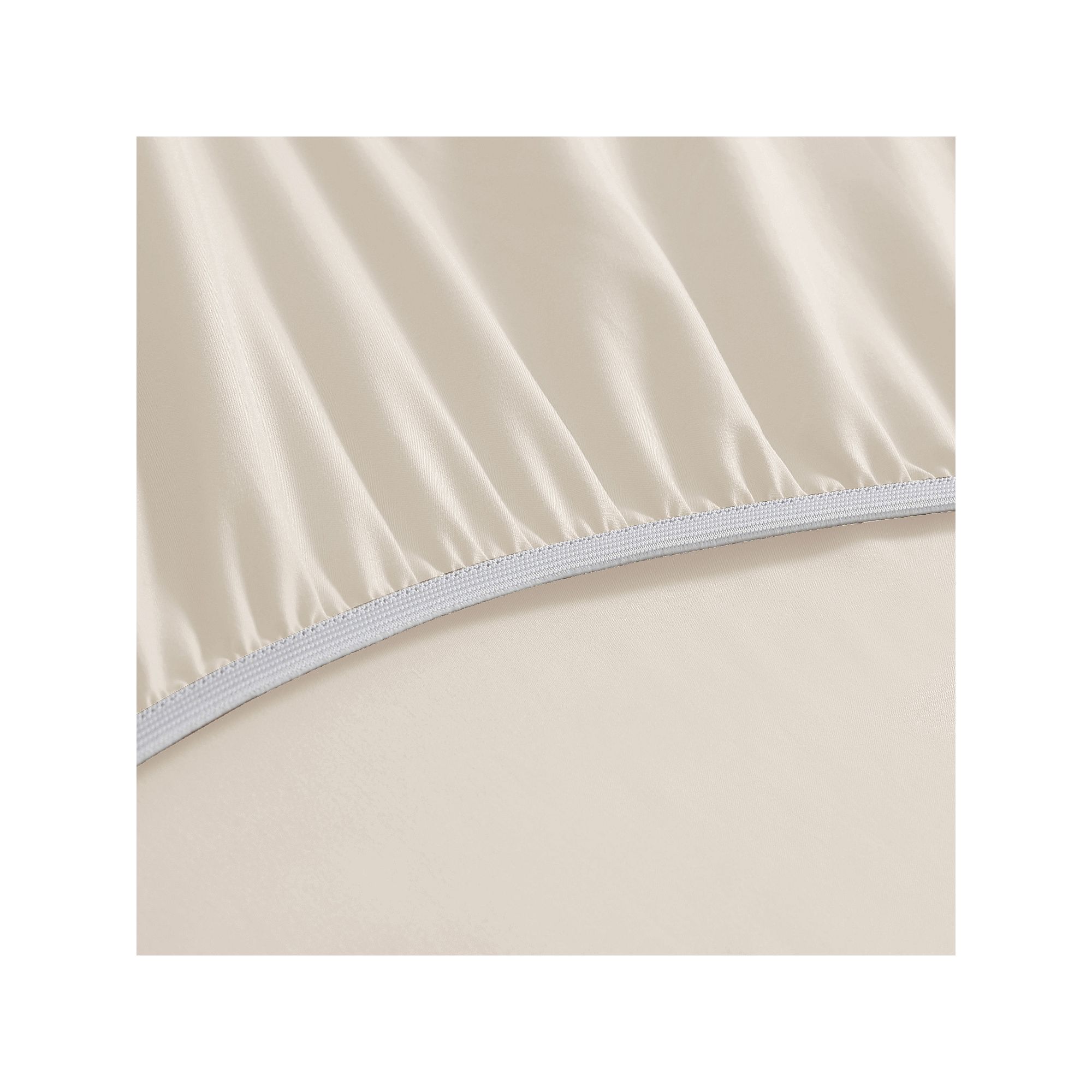 Swift Home Microfiber Fitted Sheet, White Milk