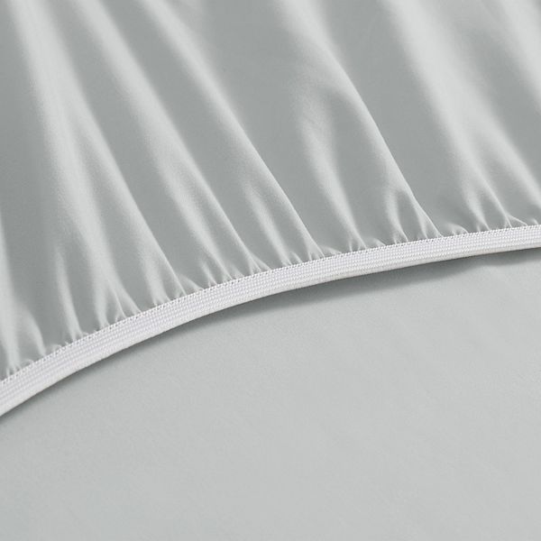 Swift Home Microfiber Fitted Sheet - Light Gray (TWIN SET)