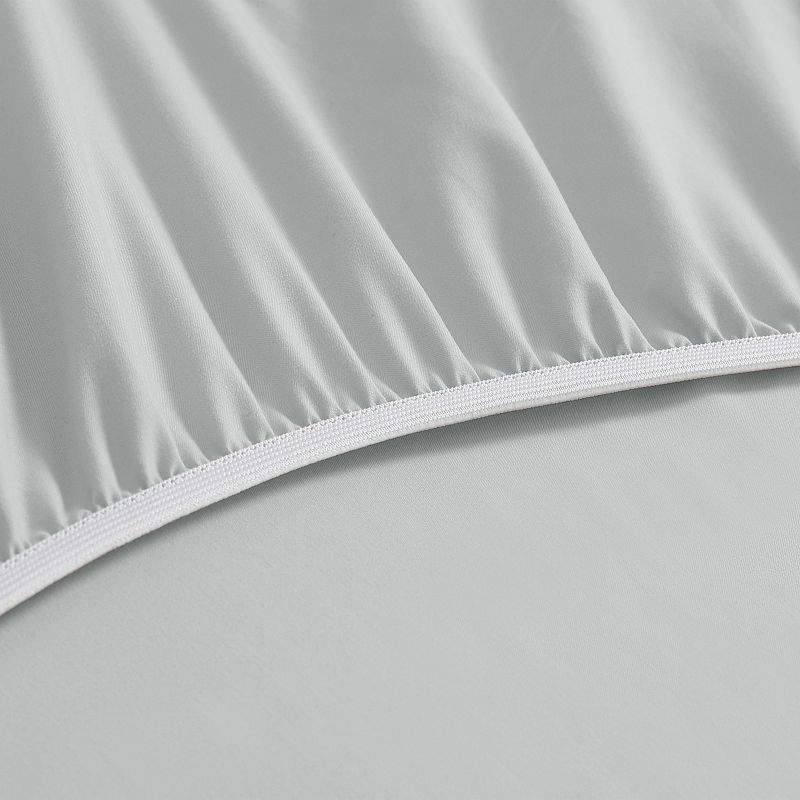 Swift Home Microfiber Fitted Sheet, Light Gray