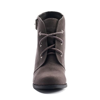 SO® Women's Lace-Up Wedge Boots