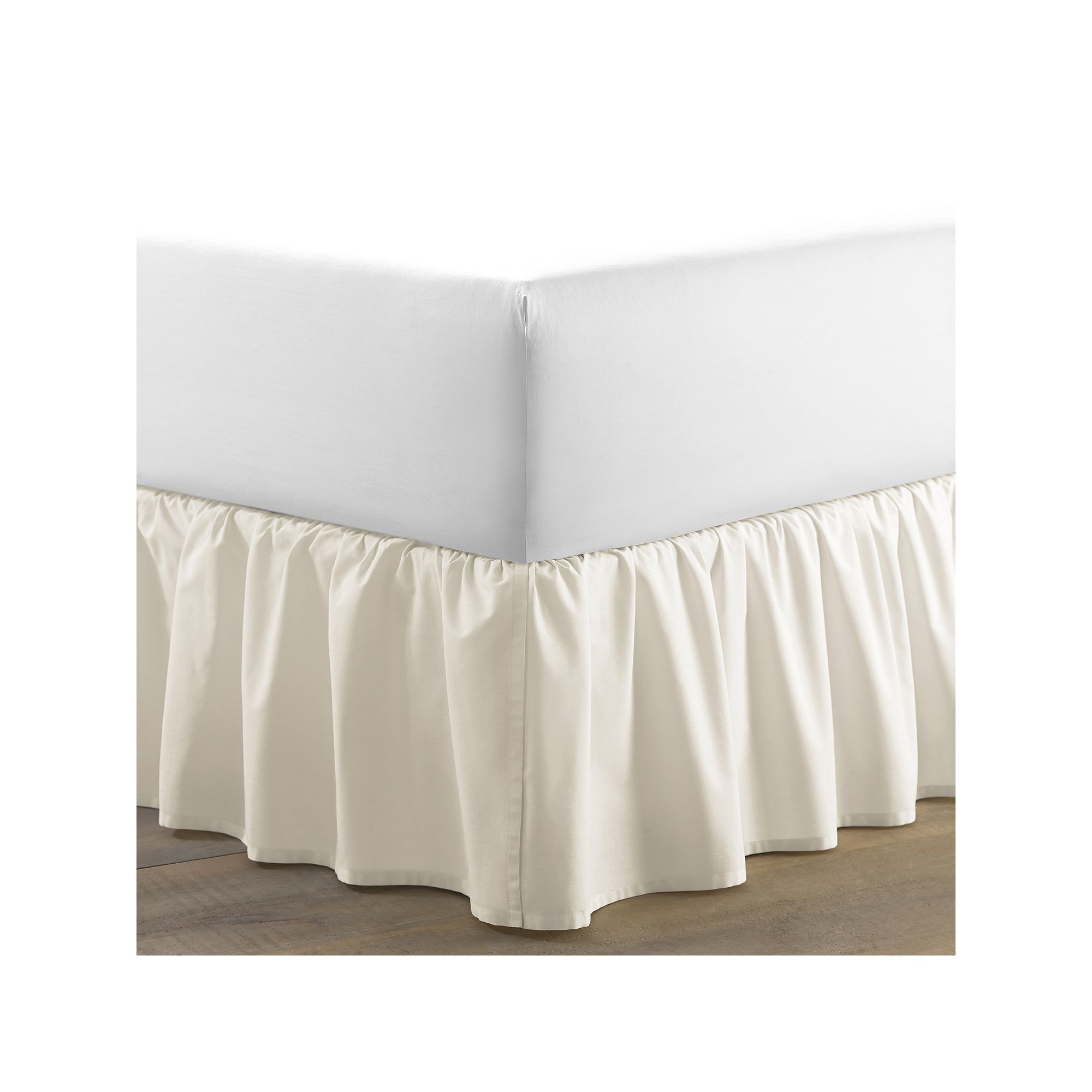 Laura Ashley Lifestyles Ruffled Bed Skirt, Size: Full, Ivory