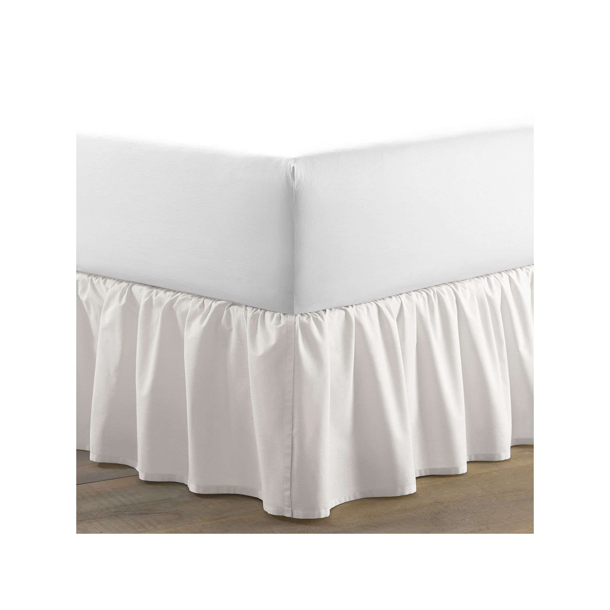 Laura Ashley Lifestyles Ruffled Bed Skirt, Size: Queen, White