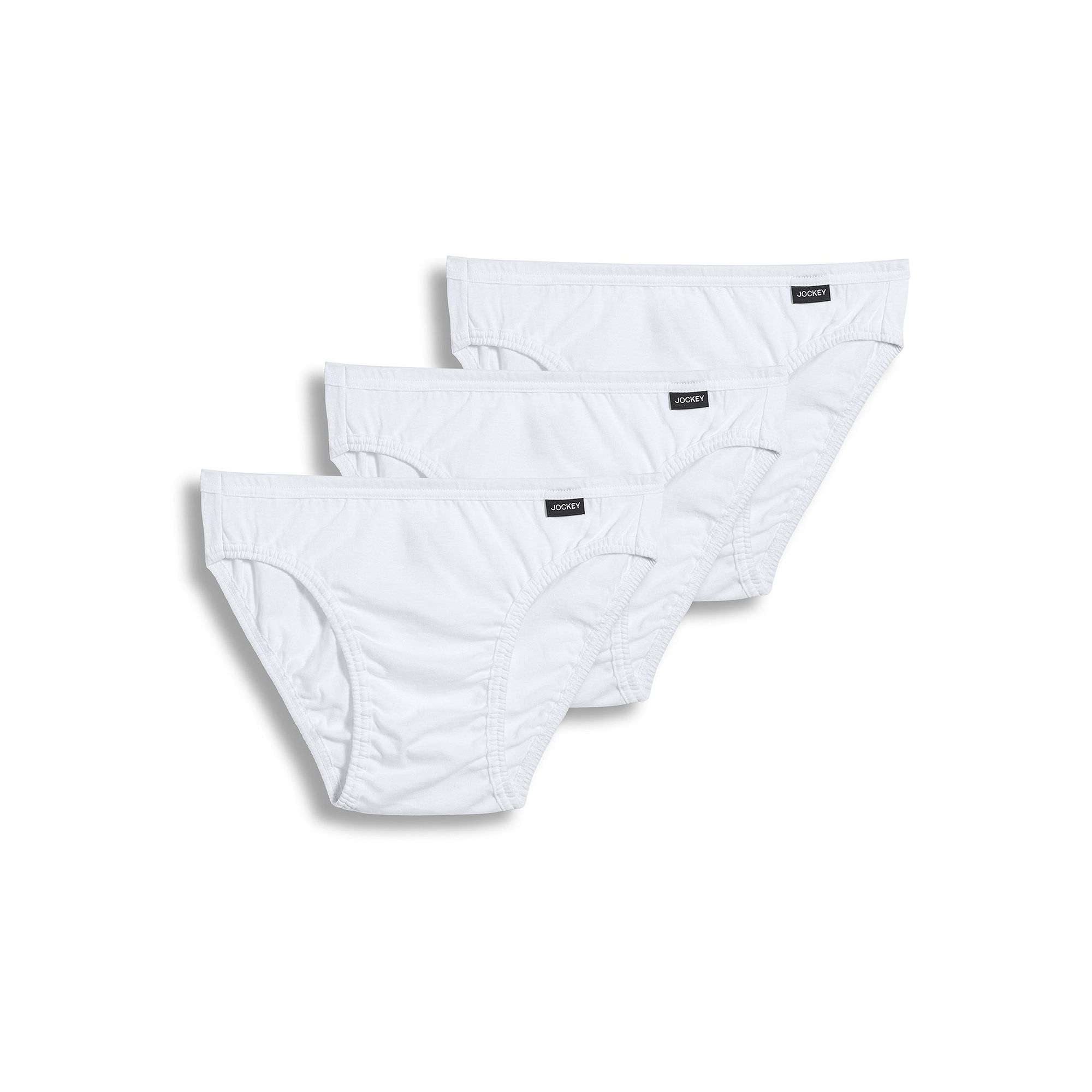 Mens Jockey® 3-pack Elance Bikini Briefs, Size: Small, White