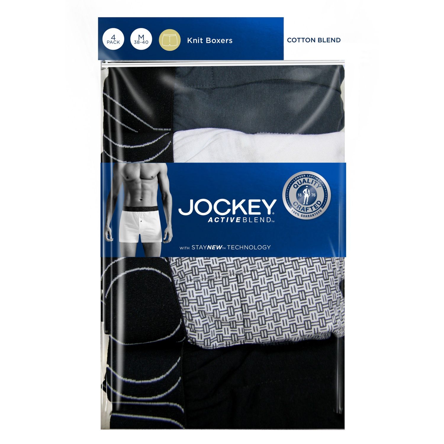 jockey active blend knit boxer