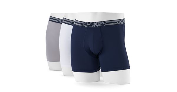 Men's Jockey 3-Pack Active Microfiber Boxer Briefs