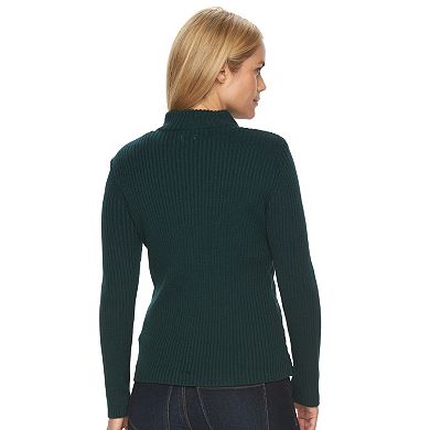 Petite Croft & Barrow® Quilted Sweater Jacket