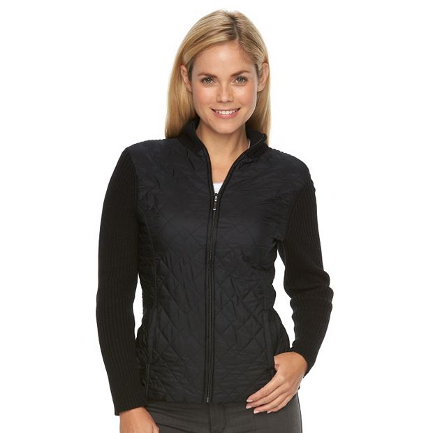 Petite Croft Barrow Quilted Sweater Jacket