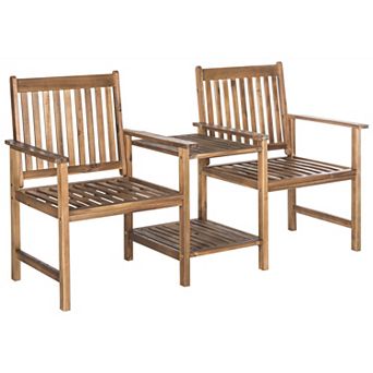 Safavieh Brea Twin Brown Patio Seating Bench