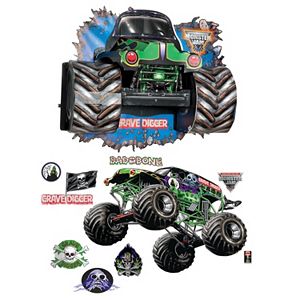 Monster Jam 3D Wall Decal & Standup Burst Kit