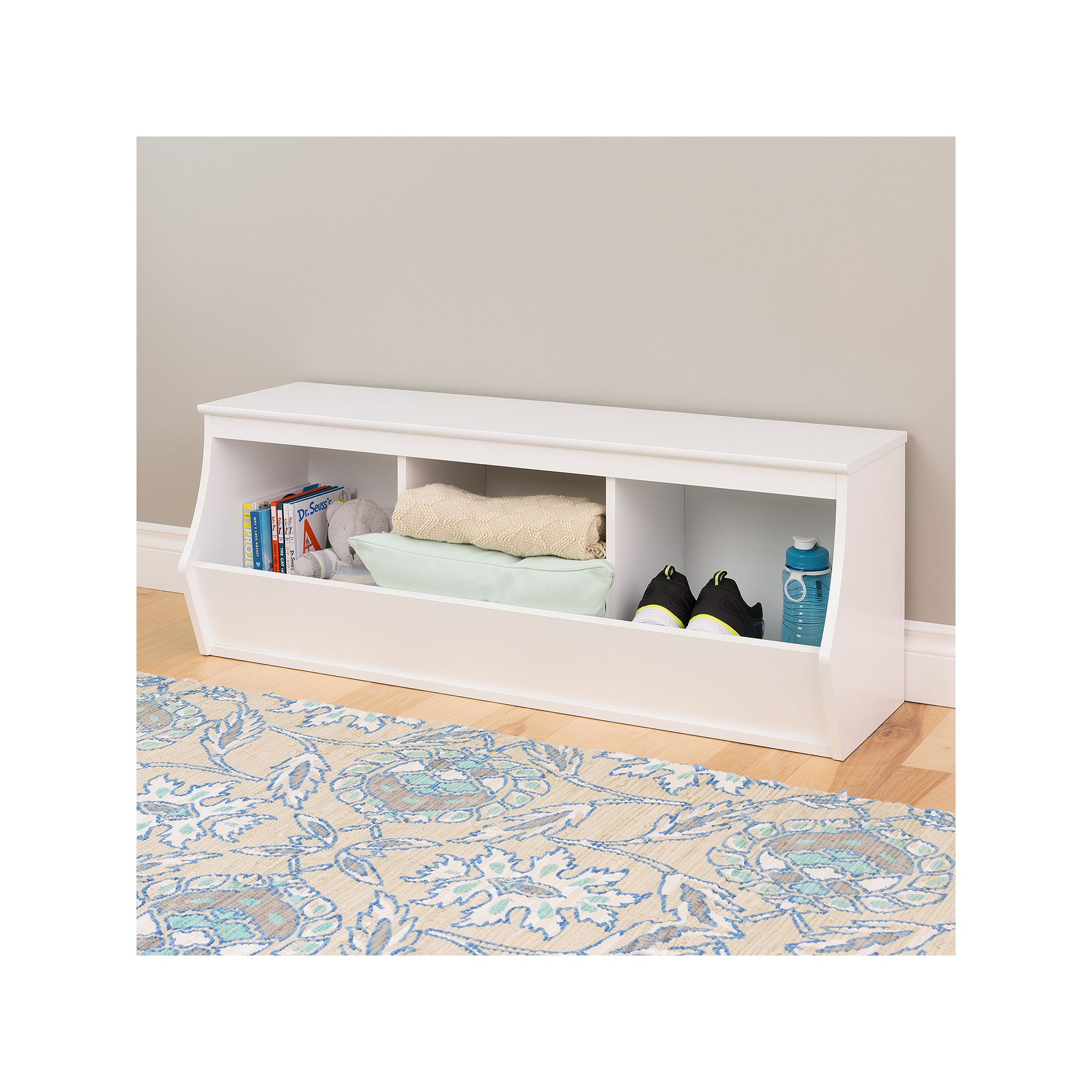 Prepac Monterey 3-Bin Cubby Storage, White