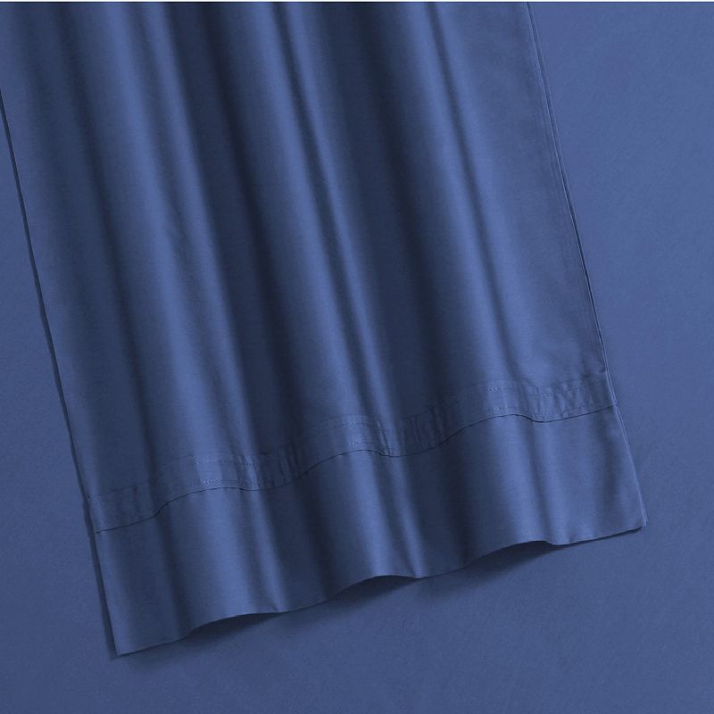 Tribeca Living Egyptian Cotton 500 Thread Count Flat Sheet, Blue, Cal King