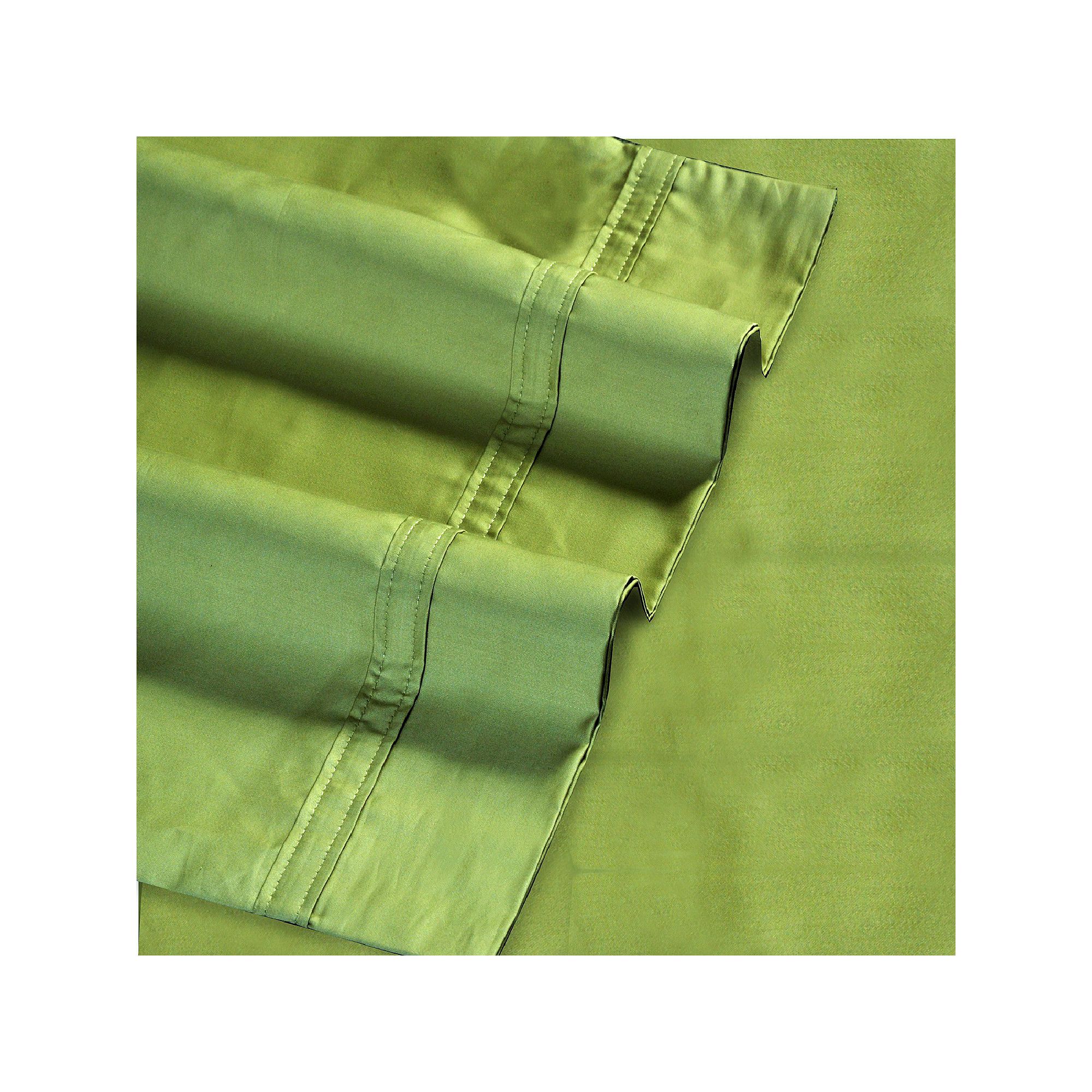 Tribeca Living Egyptian Cotton 500 Thread Count Flat Sheet, Green