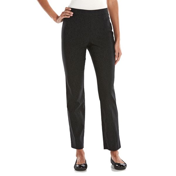 Women's Dana Buchman Millennium Printed Slim Pull-On Pants