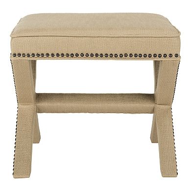 Safavieh Palmer Nailhead Trim Ottoman