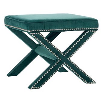 Safavieh Palmer Nailhead Trim Ottoman