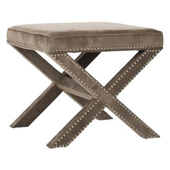 Safavieh Palmer Nailhead Trim Ottoman