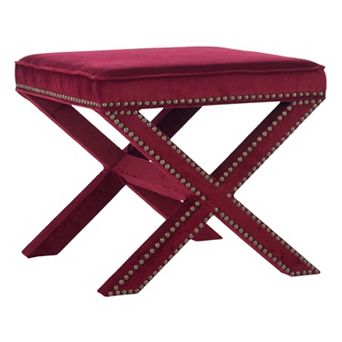 Safavieh Palmer Nailhead Trim Ottoman