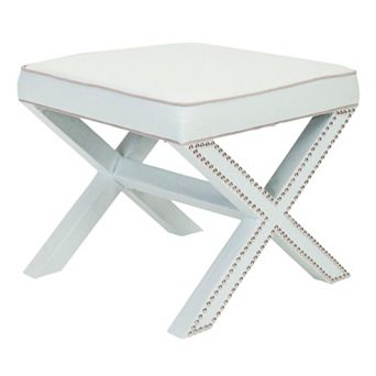 Safavieh Palmer Nailhead Trim Ottoman