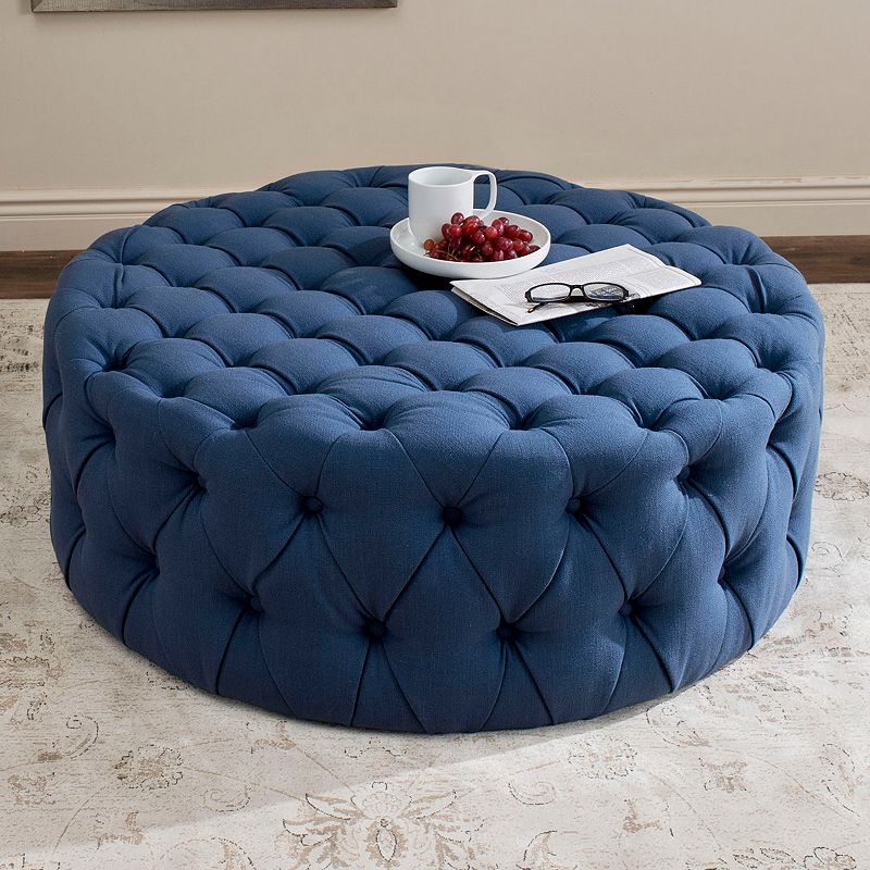 Safavieh Charlene Tufted Ottoman, Blue